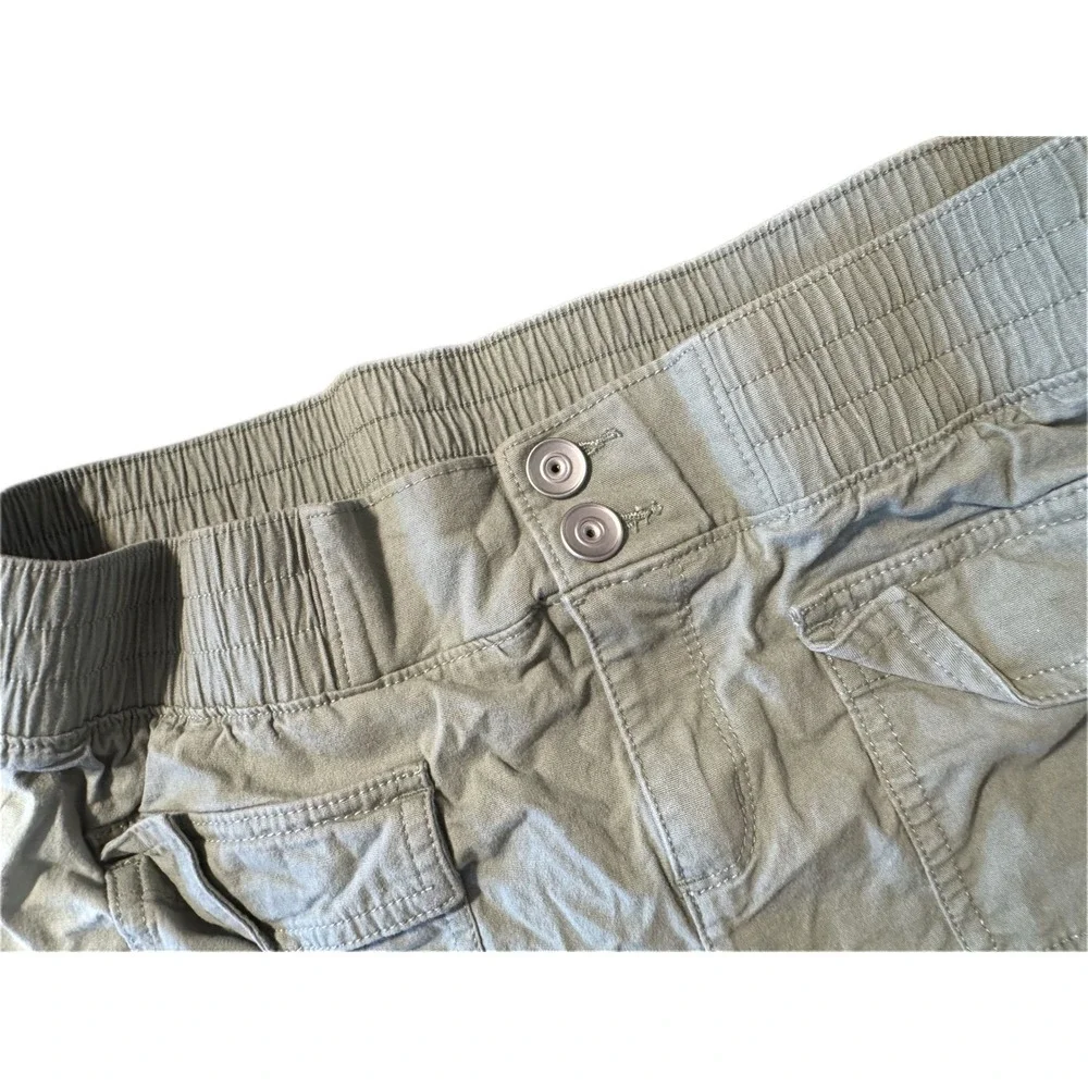 The Childrens Place‎ Cargo Shorts Girls 14 Olive Green Excellent Stretch Utility